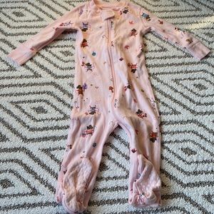 Pretty in pretty zipper PJs